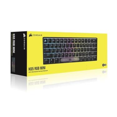 Imagem de Teclado Mecânico Gamer Corsair K65 RGB Mini, USB, Switch Cherry MX Speed, Compacto, US, Preto - CH-9194014-NA