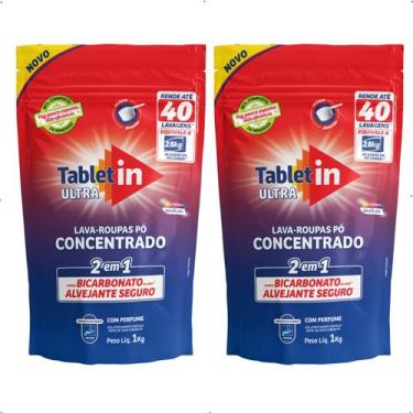 Imagem de Kit com 2 Tabletin Ultra Lava-Roupas Concentrado bicarbonato - Tablet 