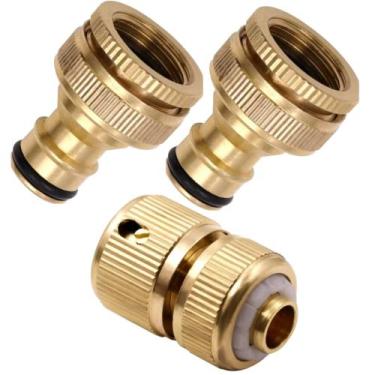 Imagem de Kit Engate Rápido para Mangueira Jardim 1/2 + Bico Conector de Torneir