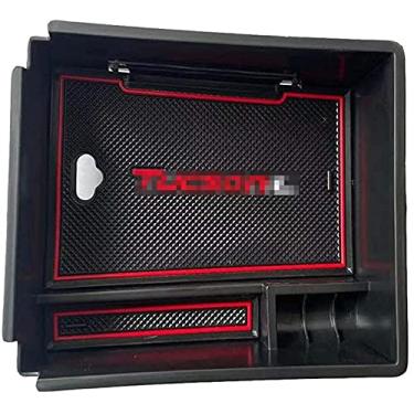Imagem de Bishop Tate Para Hyundai Tucson Limited NX4 2022 acessórios de carro preto console central bandeja organizadora caixa de apoio de braço recipiente de armazenamento secundário 1 peça (serve apenas para