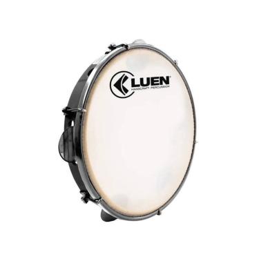 Imagem de Pandeiro Luen 12&quot;  Preto Abs Pele Leitosa - 7 Afinações