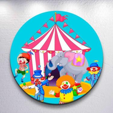 Imagem de Capa painel decoração festa infantil Circo Colorido Palhacinho grande 