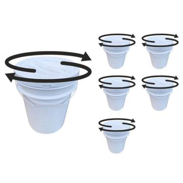 Imagem de Pote Para Leite Em Pó 20 Litros Tampa Rosca-Kit 6 Pçs