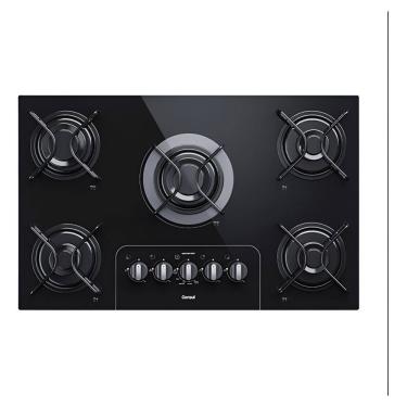 Imagem de Cooktop 5 Bocas Gas Bivolt Vidro Automatico 73x46cm - Consul