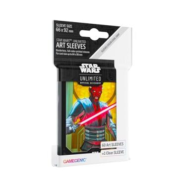 Imagem de Gamegenic, Star Wars: Unlimited Art Sleeves - Darth Maul, código de cor da manga: cinza