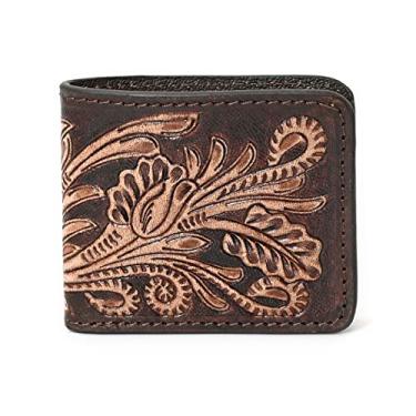 Imagem de Carteira masculina hipster de couro bovino adorável feita à mão, Bronzeado/marrom 1, Grandey