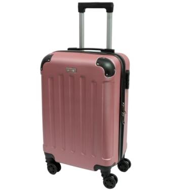 Imagem de Mala De Viagem Pequena De Bordo Mão 10kg 360 Abs Padrão Anac Reforçada Clavos (Rosa)