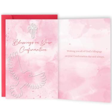 Imagem de Mcduldul Presentes religiosos de confirmação de batismo para filha, neta, afilhada, cartões de morcego mitzvah para meninas e mulheres, decorações de confirmação para ela