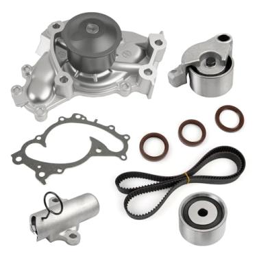 Imagem de BHB Kit de correia dentada do motor com bomba de água compatível com Toyota Highlander Camry Sienta Solara Lexus ES300 RX330 RX400h 2001-2010 3.0L 1MZFE/3.3L 3MZFE V6 DOHC 24V Substitui TKT-026