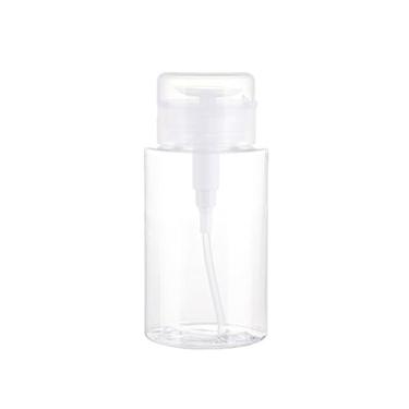 Imagem de Dispensador de bomba transparente, garrafa vazia portátil para viagem com bomba de pressão, frasco de apertar para cuidados com a pele, esmalte de unha, removedor de maquiagem, água micelar, toner