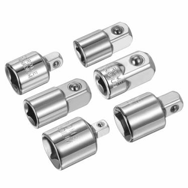 Imagem de HARFINGTON Conjunto de 6 adaptadores de soquete de impacto 1/5.1 cm a 3/20.3 cm 1/10.2 cm, 1/10.2 cm a 3/20.3 cm 1/5.1 cm, 3/20.3 cm para 1/5.1 cm 1/10.2 cm Drive Standard SAE Conversor Chave catraca