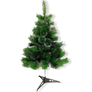 Imagem de 01 Arvore de Natal Luxo Nevada Verde Pequena Enfeite Natalina - 60cm 50 GALHOS