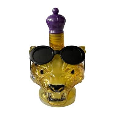 Imagem de Decantador de vinho | Decantador de uísque de estátua de arte de vidro leopardo - decoração de casa colecionável para conhaque tequila vodka bourbon prateleira sala de estar família marido jantares de