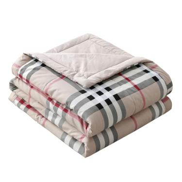 Imagem de Cobertor de cama de algodão refrescante, edredom térmico, dupla face, efeito frio, cobertor de fibra macia, reversível, colcha macia para o verão, ar-condicionado, colcha