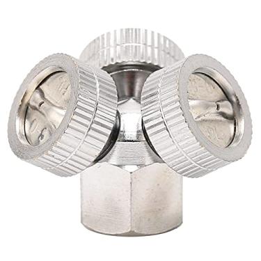 Imagem de Ymiko Bocal de Pulverização de Névoa de Cabeça de Aspersão Tipo Ventilador de 3 Furos, Cobre Cromado, Fácil de Instalar, Com Conexão de Rosca Fêmea para Irrigação de Jardim, Irrigação