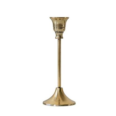 Imagem de Castiçal de casamento estilo nórdico castiçal dourado simples suporte de castiçal decoração acessório vela luz de velas adereço de jantar