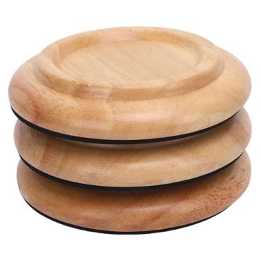 Imagem de RiToEasysports Copos do Rodízio do Piano, Protetores de Assoalho de Madeira Maciça de 3 Pces Almofadas de pé Universais Antiderrapantes Com Base de Espuma para Pianos Verticais