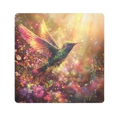 Imagem de SEHANY Saco de maquiagem de pano autoadesivo colorido flores primavera pássaro mágico protetor portátil para lente de câmera envoltório cosmético, bolsa de maquiagem aberta para mulheres, itens