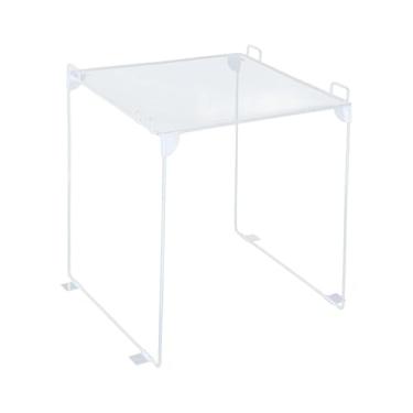 Imagem de SiaBiced Organizador de Armário com Prateleira para Academia e Trabalho, Otimizando Espaço, Multifuncional e Dobrável para Organização Sob Armários, Branco