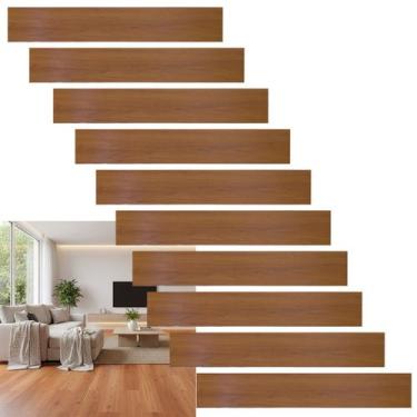 Imagem de Piso Vinilico Madeira Falsa Autocolante 1m2 Chao Obra Construçao Sala 