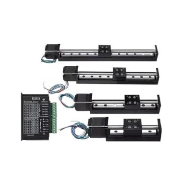 Imagem de CNC XYZ Eixo Motorizado Mesa Deslizante Tipo T Trilho Guia Linear Estágio Mini Mesa Deslizante Motor Drive Kit de Bloqueio Linear Elétrico (100 mm e Kit de Acionamento)