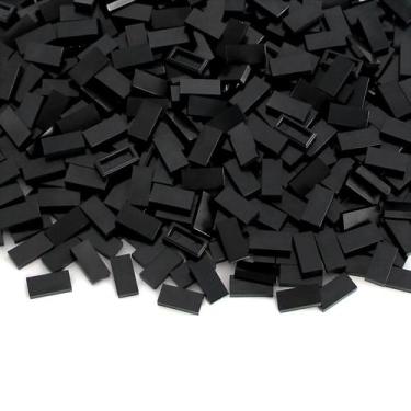 Imagem de Blocos de construção Feleph Black 1  2 Tile  700 peças para crianças