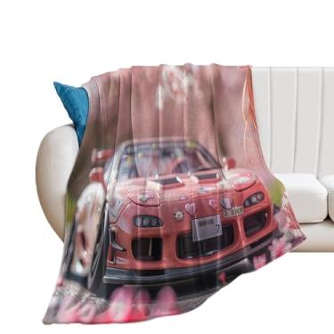 Imagem de HouLaiZhe Cobertor super macio de flanela japonesa JDM carro Sup e quimono menina cobertores refrescantes leves para sofá-cama cadeira sofá carro viagem ao ar livre leve quente 127 x 152 cm