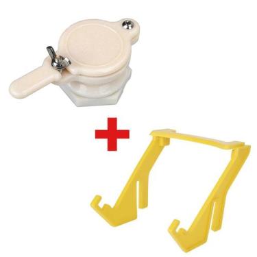 Imagem de Kit Apicultura Torneira Corte rápido + Escorredor de Balde - ARBORETHO