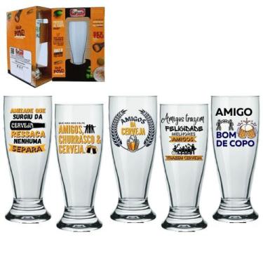 Imagem de Kit 5 Copos Pilsen Munich Cerveja Chopp Amigo de Buteco - Catuaí