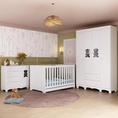 Imagem de Quarto de Bebê Completo com Berço Americano 3 em 1 Ternura Multimóveis