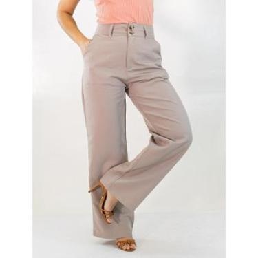 Imagem de Calça Feminina Wide Leg Tecido Cross Time Alfaiataria Premium Anticorpus-Feminino