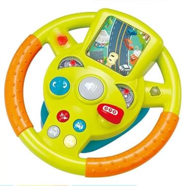 Imagem de Volante Simulador Infantil Interativo com Som e Luz Visor Interativo Buzina Brinquedo Educativo Menino Menina Simulador De Direção Luz E Som 2 A 4 Anos