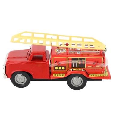 Imagem de aqxreight Modelo de Caminhão de Bombeiros retrô Brinquedo de Ferro Decoração de Motor de Bombeiros Adereços Fotográficos Decoração de Casa para Aperfeiçoar Bares Próprios Lojas Deixe o Caminhão
