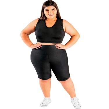 Imagem de Bermuda Modeladora Suplex com Faixa Plus Size Fitness Feminino Catwalk-Feminino