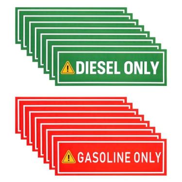 Imagem de 16un Conjunto Adesivos Somente Diesel e Somente Gasolina, Resistentes às Intempéries para Caminhões Tratores Galões Combustível Tanques Tampas Combustível e Equipamentos Pesados