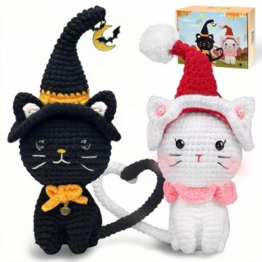 Imagem de Kit de crochê CROCHET Halloween Cat para iniciantes com vídeo - CROCHE