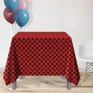 Imagem de 10 Toalha Mesa Festa Estampado TNT Poá Bolinha Lady 70x70 - Idealiza