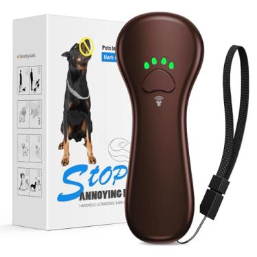 Imagem de Ahwhg Dispositivo antilatido, dispositivos de controle de latidos de cães, recarregáveis, ultrassônicos, dissuasores de latidos de até 16,4 m, alcance de controle efetivo, seguro para humanos e cães