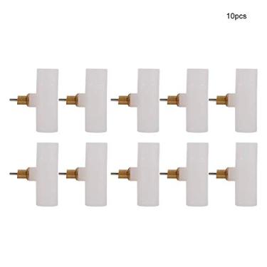 Imagem de Ainoli 10pcs Cobre Coelho Bebedouro PVC 3 Vias Automático Coelho Bebedor Alimentador de Água (bebedouro de 4 pontos)