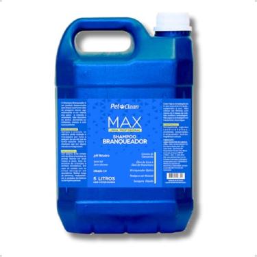 Imagem de Shampoo Condicionador Branqueador Pet Shop 5 Litros Max Premium para Cachorro e Gato Pet Clean