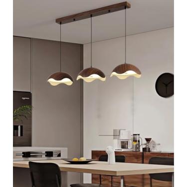 Imagem de Lustres LED reguláveis com controle remoto, luminárias de teto modernas com altura ajustável, pendentes inteligentes, luminárias para quarto, pendentes para salas de jantar e cozinhas (acaba