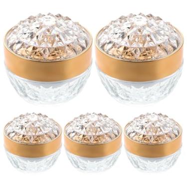 Imagem de FOMIYES 5 frascos vazios de creme – Frasco de amostra de vidro de 30 g com tampas, recipientes cosméticos para o corpo e rosto, loção creme para olhos – Frasco recarregável para cuidados com a pele