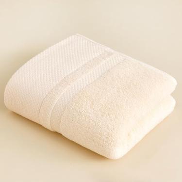 Imagem de Toalha de algodão espesso premium, 100% algodão penteado de fibra longa, macio absorvente, cor sólida, 74 x 33 cm, toalha de banho e rosto adulto (laranja)