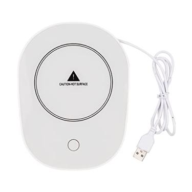 Imagem de Aquecedor de Copo USB com Sensor 55 C Temperatura Constante Elétrico Caneca para Café Leite Chá Água Uso em Mesa Desligamento Automático Escritório Casa Ótimo Fácil Usar