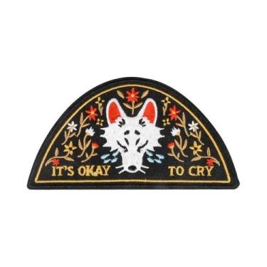 Imagem de Emblema Bordado Inspirador Com Motivos De Raposa E Flores Para Roupas,