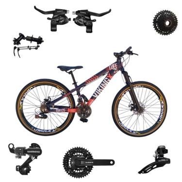Imagem de Bicicleta 26 VikingX T25 24v Shimanos Cubo e Catraca K7 Pneu Aro 26 Balão Faixa Amarela-Unissex