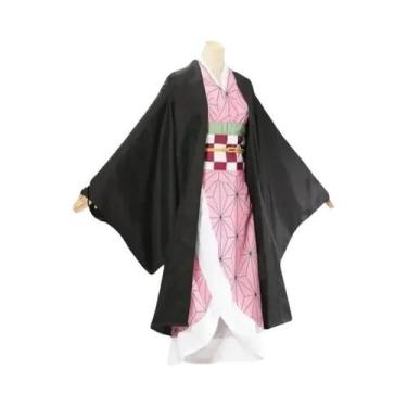 Imagem de Fantasia De Cosplay Kamado Nezuko Para Mulheres E Crianças, Kimono Uni