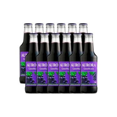 Imagem de Suco de Uva Integral Gaseificado 275ml Kit c/12 Garrafinhas de Vidro -