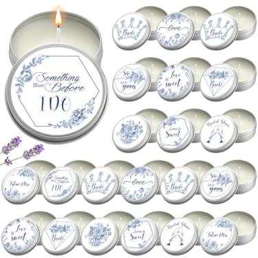 Imagem de Treela 24 peças de velas perfumadas para chá de panela, velas de aromaterapia para lembrancinhas de casamento, presentes de dama de honra, presentes de convidados, velas perfumadas de lavanda e