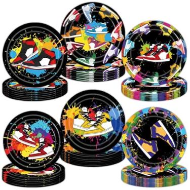 Imagem de 60 peças de decoração de festa de aniversário para 60 convidados – Pratos de utensílios de mesa com tema esportivo, para meninos, chás de bebê, decorações de festa de aniversário